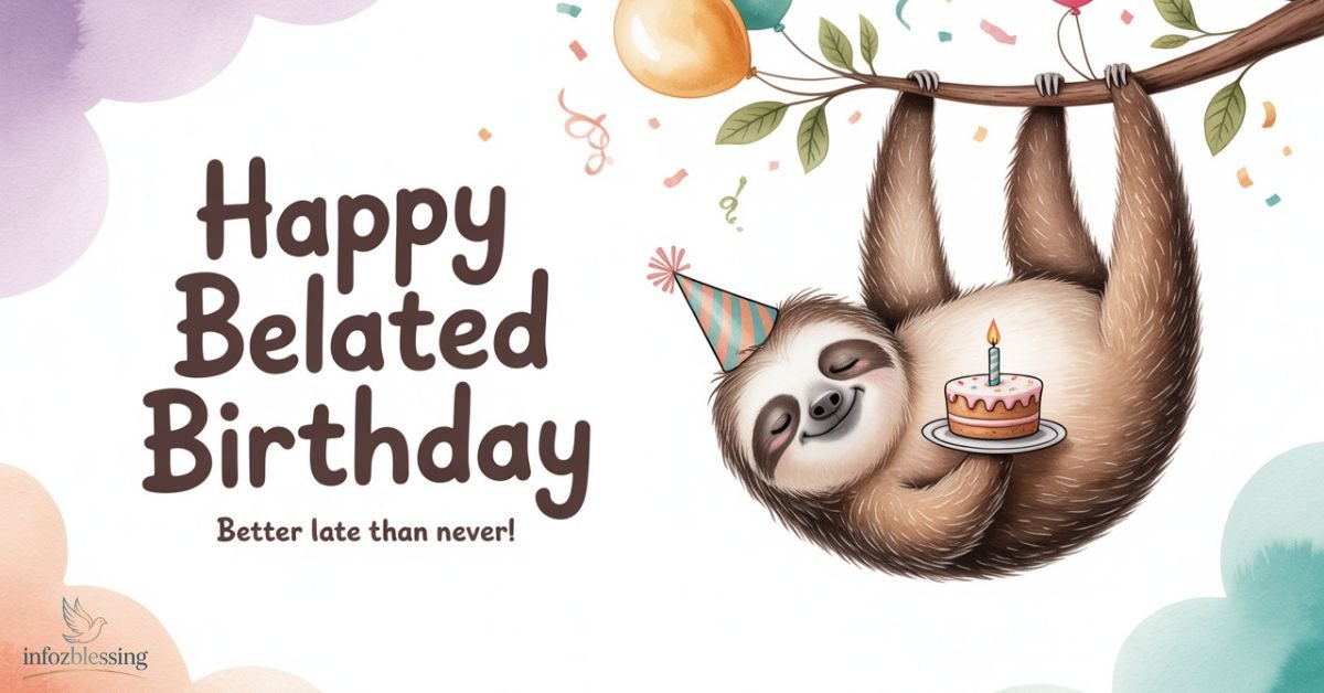 Elegant belated birthday wishes, heartfelt blessings, and thoughtful greetings to make up for missed birthdays with love and care.