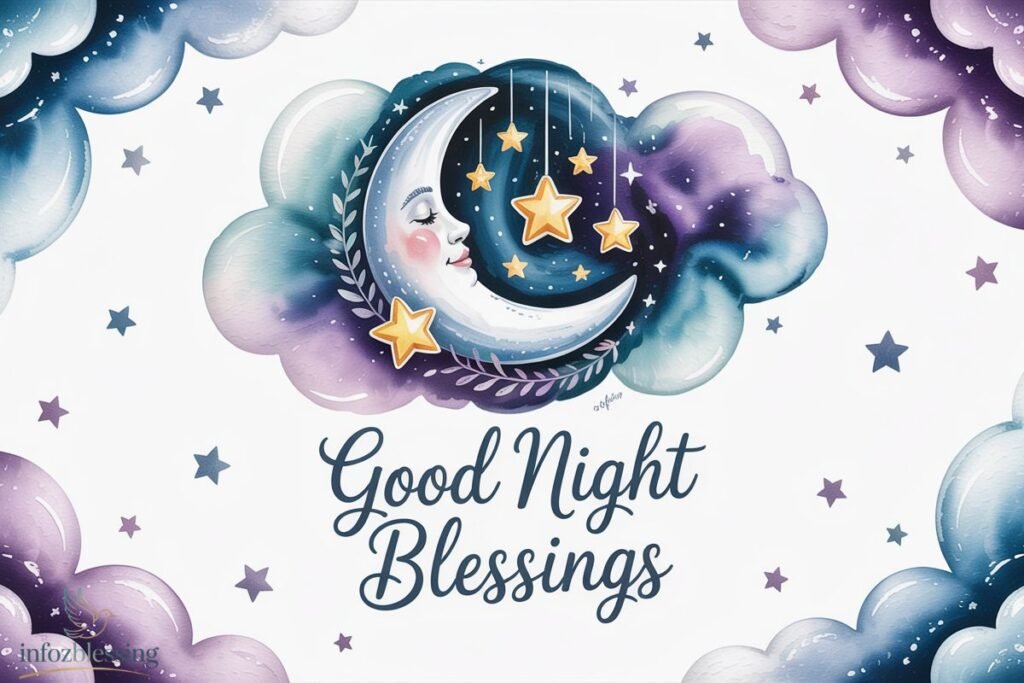 Beautiful good night wishes and blessings for family and loved ones to sleep peacefully.