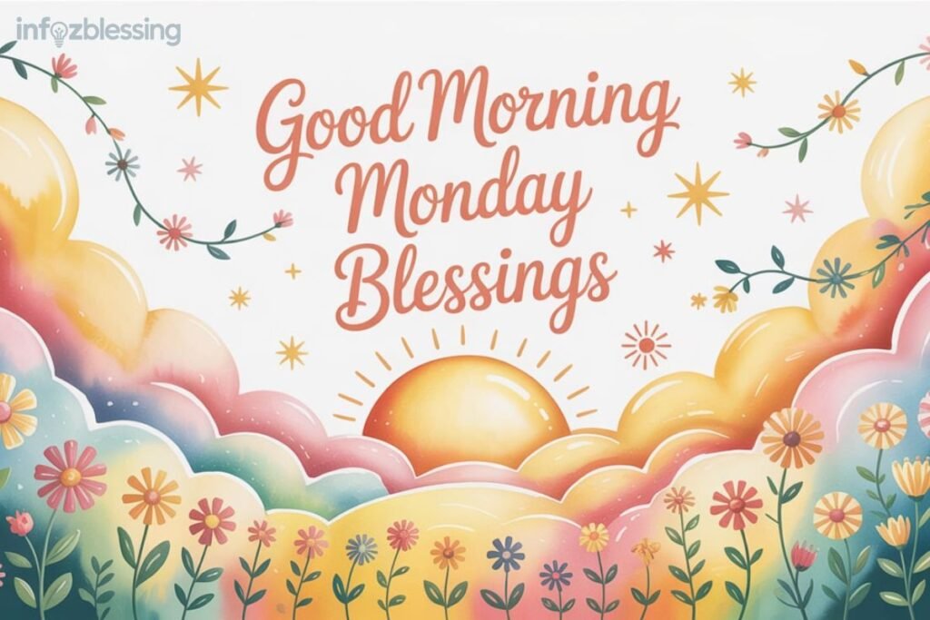 Beautiful good morning Monday blessings images and greetings to inspire.