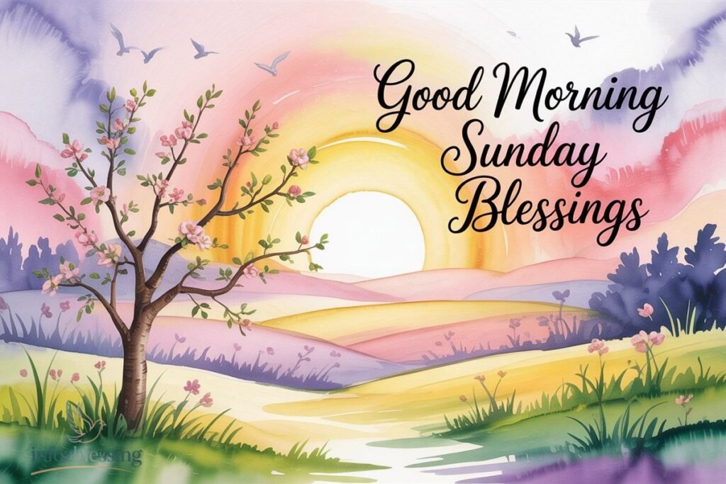 "Beautiful Sunday Morning blessings with images of sunrise and hope"