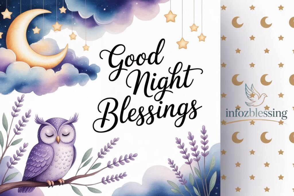 Inspirational good night blessings to end the day with positivity and calmness.