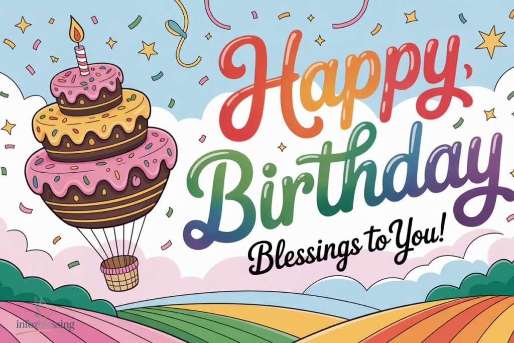 Sweet Happy Birthday Blessings with love and prayers.