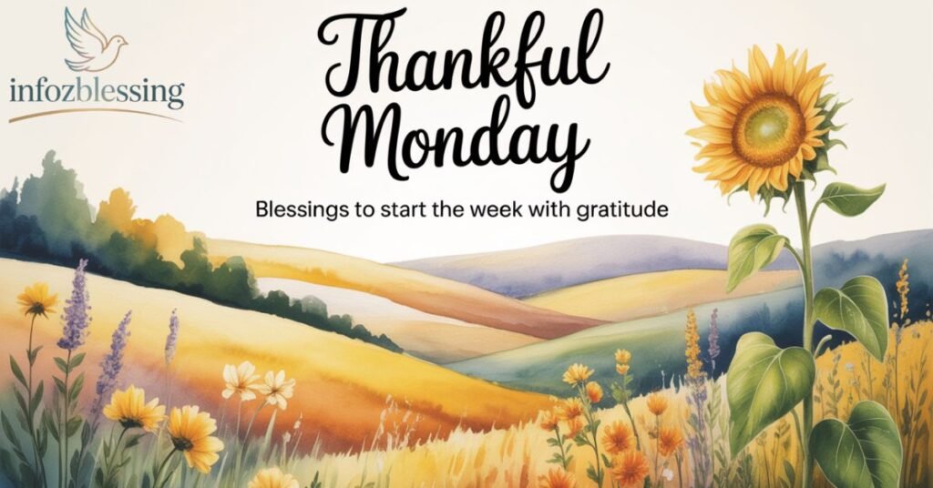 Thankful Monday blessings and prayers to start the week with gratitude