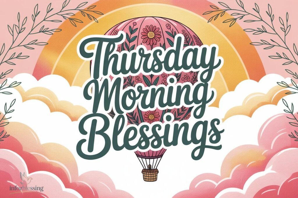 “Thursday morning blessings and prayers with folded hands in peace