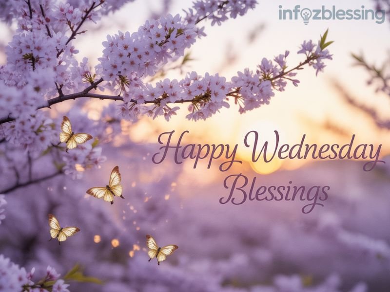 Good Morning Happy Wednesday Blessings image spreading joy, gratitude, and positivity.