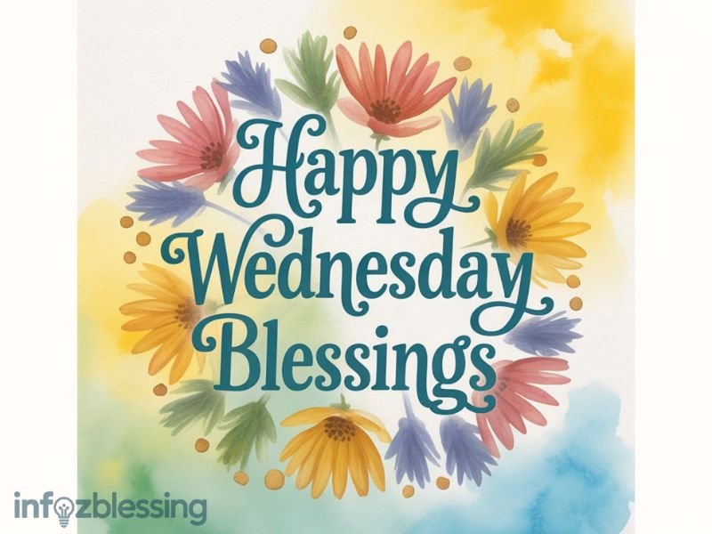 Happy Wednesday God Bless You image sending joy, gratitude, and divine blessings.