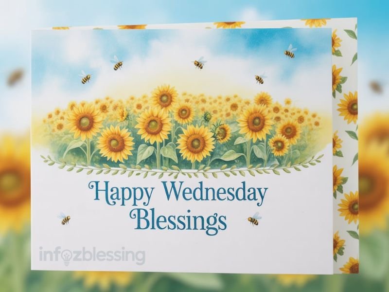 Happy Wednesday Have a Blessed Day image sharing joy, gratitude, and divine blessings.