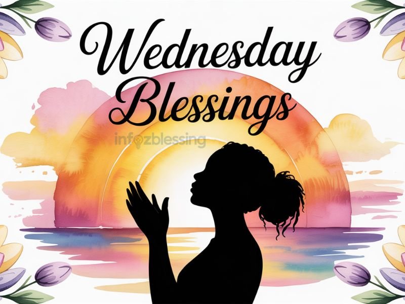 Positive African American Wednesday blessings images for joy and peace midweek.